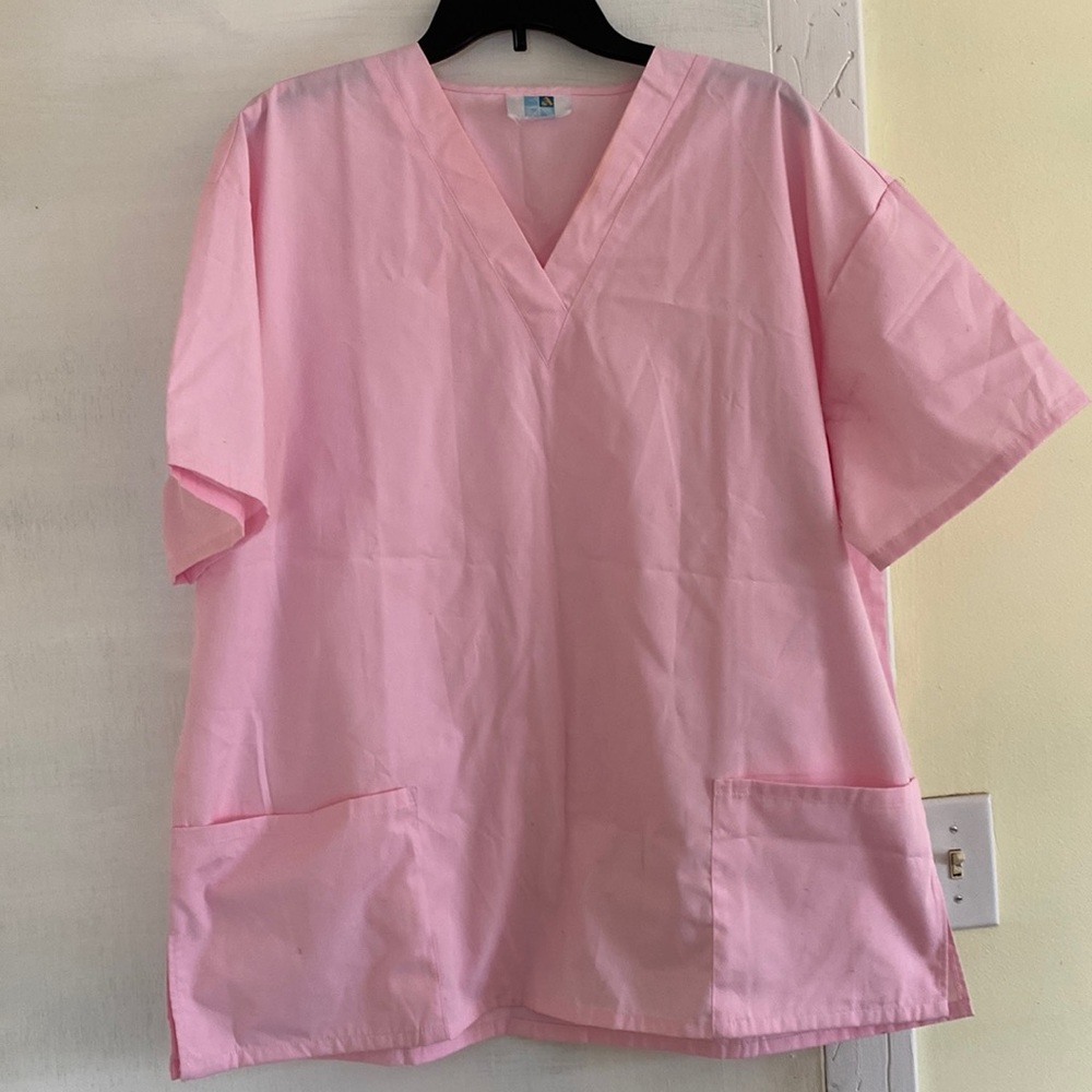 Adec Pink Scrub Top With Pockets
